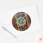 素朴航海の結婚婚約 ラウンドシール (封筒)