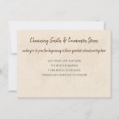 素朴航海の結婚婚約 招待状 (裏面)