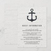 素朴航海の結婚挿入カード エンクロージャーカード (正面/裏面)