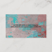 素朴色彩の鮮やかグランジ背景 名刺 (裏面)