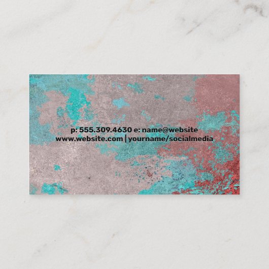 素朴色彩の鮮やかグランジ背景 名刺 (裏面)