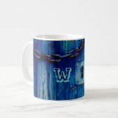 素朴色彩の鮮やか木ドアキーホールチェーン コーヒーマグカップ (正面左)