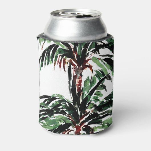 素朴色彩の鮮やかPalm Treesビーチ結婚式 缶クーラー (缶裏面)