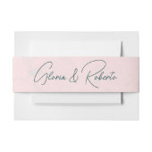 素朴花ハートメ結婚キシカン 招待状ベリーバンド (正面例)