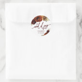 素朴花パンパスグラス結婚ステッカー ラウンドシール (バッグ)