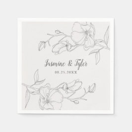 素朴花マグノリア結婚夏 スタンダードカクテルナプキン
