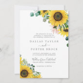 素朴花ユーカリフォーマル結婚ス 招待状 (正面)