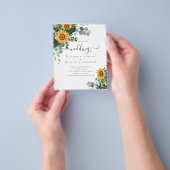 素朴花ユーカリ葉ス結婚ズ チラシ (手)