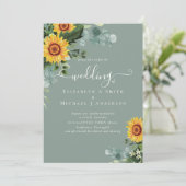 素朴花ユーカリ葉ス結婚ズ 招待状 (スタンド正面)