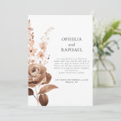 素朴花模様フォトオーバーレイQRコードボホ結婚ーズ セーブザデート (スタンド正面)