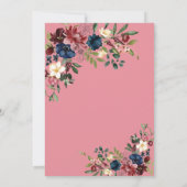 素朴花模様感謝祭ディナカスタムー 招待状 (裏面)