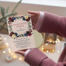 素朴花模様感謝祭ディナカスタムー