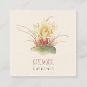 素朴花樽サボクリームガーデナー スクエア名刺 (正面)