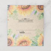 素朴花結婚のテーブル座席表 プレイスカード (外部開封)