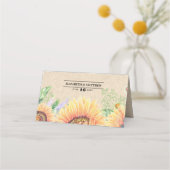 素朴花結婚のテーブル座席表 プレイスカード (裏面)