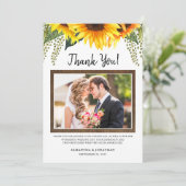 素朴花結婚の写真サンキューカード 招待状 (スタンド正面)