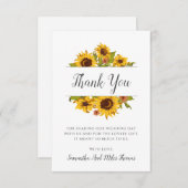 素朴花結婚の平サンキューカード サンキューカード (正面/裏面)