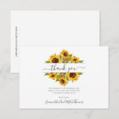 素朴花結婚の平サンキューカード サンキューカード (正面/裏面)