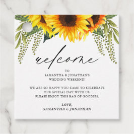 素朴花結婚の歓迎バッグメッセージカード フェイバータグ