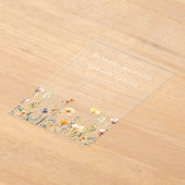 素朴花結婚の アクリル招待状 (レイダウン)