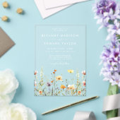 素朴花結婚の アクリル招待状 (インサイチュ (ウェディング))