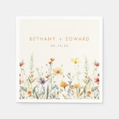 素朴花結婚の スタンダードカクテルナプキン (正面)