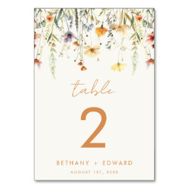 素朴花結婚の テーブルナンバー