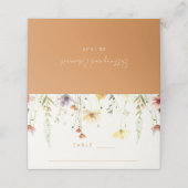 素朴花結婚の プレイスカード (外部開封)