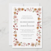 素朴花結婚の 招待状 (正面)