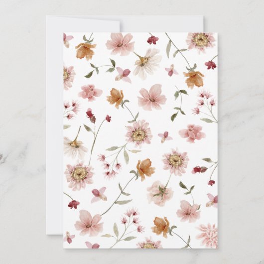 素朴花結婚の 招待状 (裏面)