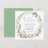 素朴花結婚の 招待状 (正面/裏面)