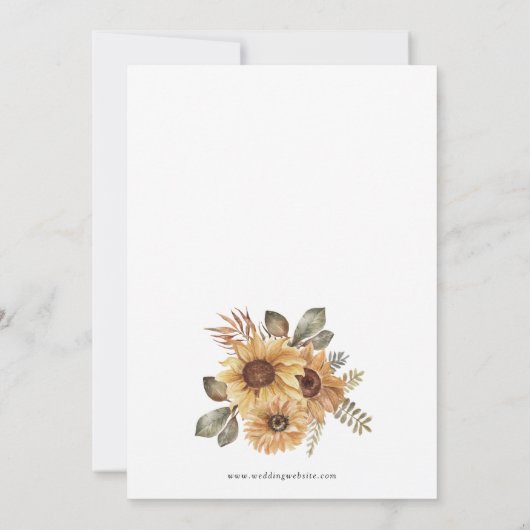 素朴花結婚の 招待状 (裏面)