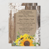 素朴花結婚の 招待状 (正面/裏面)