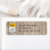 素朴花結婚住所 シールsunflwr6 ラベル (インサイチュ)