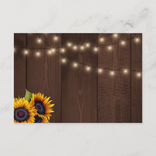 素朴花結婚木の詳細 エンクロージャーカード (裏面)