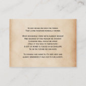 素朴花結婚病 エンクロージャーカード (裏面)