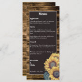 素朴花結婚病 メニュー (正面/裏面)