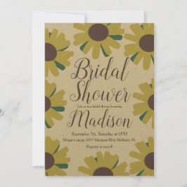 素朴花縁ど緑ブライダルシャワー 招待状