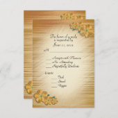 素朴花RSVPのEntreeの選択 出欠カード (正面/裏面)