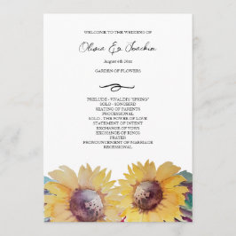 素朴芸術的ひまわり水彩画 プログラム