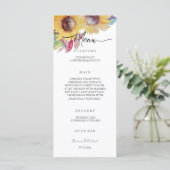 素朴芸術的ひまわり水彩画 メニュー (スタンド正面)