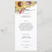 素朴芸術的ひまわり水彩画 メニュー (正面)