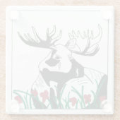 素朴芸術的花 ガラスコースター (裏面)