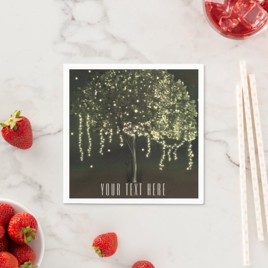 素朴苔むした結婚木のナプキン スタンダードカクテルナプキン (インサイチュ)