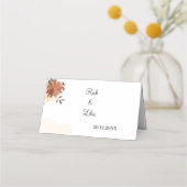 素朴茶結婚製のテーブル プレイスカード (裏面)