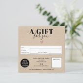 素朴茶色いかだスクエアのギフト券ロゴ (スタンド正面)