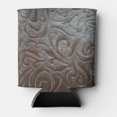 素朴茶色のカウボーイ西カントリーレザー 缶クーラー (正面)