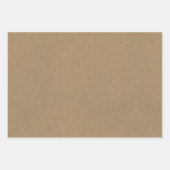 素朴茶色の天然クラフト質平滑無地の ラッピングペーパーシート (正面)
