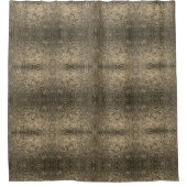 素朴茶色の西の田舎革の模様 シャワーカーテン (正面)