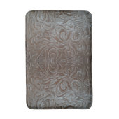 素朴茶色の西の田舎革の模様 バスマット (正面縦)